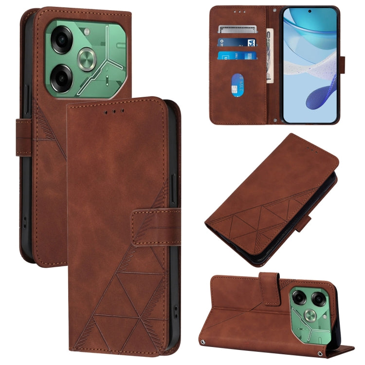 Crossbody 3D Embossed Flip Leather Phone Case, For Tecno Pova 6 Neo, For Tecno Pova 6 4G, For Tecno Camon 30 Pro 5G, For Tecno Camon 30 4G / 5G, For Tecno Pova 5 4G / LH7N, For Tecno Spark 10 5G / K18, For Tecno Spark 10C / K15Q                        ...