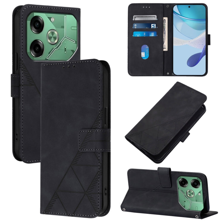 Crossbody 3D Embossed Flip Leather Phone Case, For Tecno Pova 6 Neo, For Tecno Pova 6 4G, For Tecno Camon 30 Pro 5G, For Tecno Camon 30 4G / 5G, For Tecno Pova 5 4G / LH7N, For Tecno Spark 10 5G / K18, For Tecno Spark 10C / K15Q                        ...