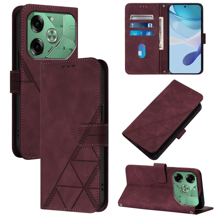 Crossbody 3D Embossed Flip Leather Phone Case, For Tecno Pova 6 Neo, For Tecno Pova 6 4G, For Tecno Camon 30 Pro 5G, For Tecno Camon 30 4G / 5G, For Tecno Pova 5 4G / LH7N, For Tecno Spark 10 5G / K18, For Tecno Spark 10C / K15Q                        ...