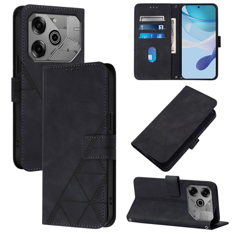 Crossbody 3D Embossed Flip Leather Phone Case, For Tecno Pova 6 Neo, For Tecno Pova 6 4G, For Tecno Camon 30 Pro 5G, For Tecno Camon 30 4G / 5G, For Tecno Pova 5 4G / LH7N, For Tecno Spark 10 5G / K18, For Tecno Spark 10C / K15Q                        ...