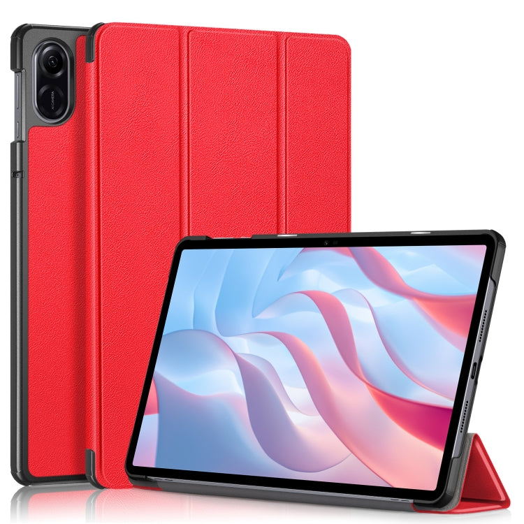 Custer Texture 3-Fold Holder Leather Smart Tablet Case, For Honor Pad X7 2025, For Honor Pad X9 Pro, For Honor Pad X9 / X8 Pro 11.5