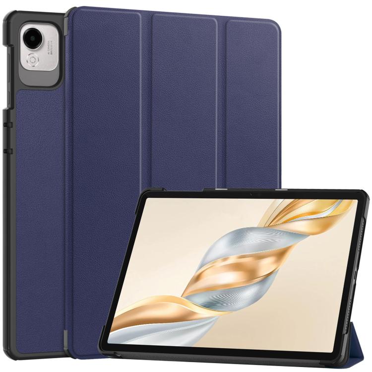 Custer Texture 3-Fold Holder Leather Smart Tablet Case, For Honor Pad X7 2025, For Honor Pad X9 Pro, For Honor Pad X9 / X8 Pro 11.5