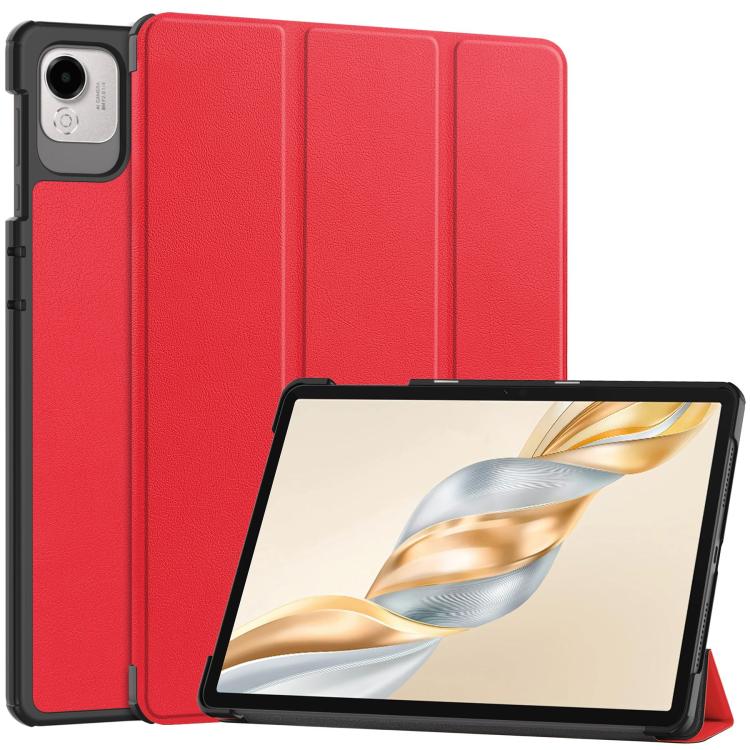 Custer Texture 3-Fold Holder Leather Smart Tablet Case, For Honor Pad X7 2025, For Honor Pad X9 Pro, For Honor Pad X9 / X8 Pro 11.5