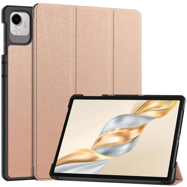 Custer Texture 3-Fold Holder Leather Smart Tablet Case, For Honor Pad X7 2025, For Honor Pad X9 Pro, For Honor Pad X9 / X8 Pro 11.5