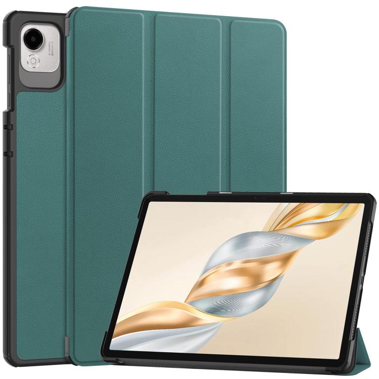 Custer Texture 3-Fold Holder Leather Smart Tablet Case, For Honor Pad X7 2025, For Honor Pad X9 Pro, For Honor Pad X9 / X8 Pro 11.5