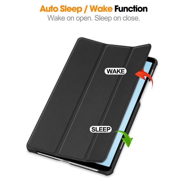 Custer Texture 3-Fold Holder Leather Smart Tablet Case, For Honor Pad X7 2025, For Honor Pad X9 Pro, For Honor Pad X9 / X8 Pro 11.5