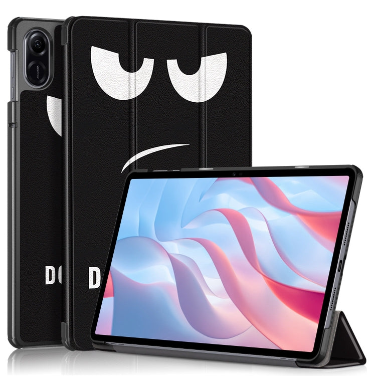 Coloured Drawing 3-Fold Holder Leather Tablet Case, For Honor Pad X9 / X8 Pro 11.5