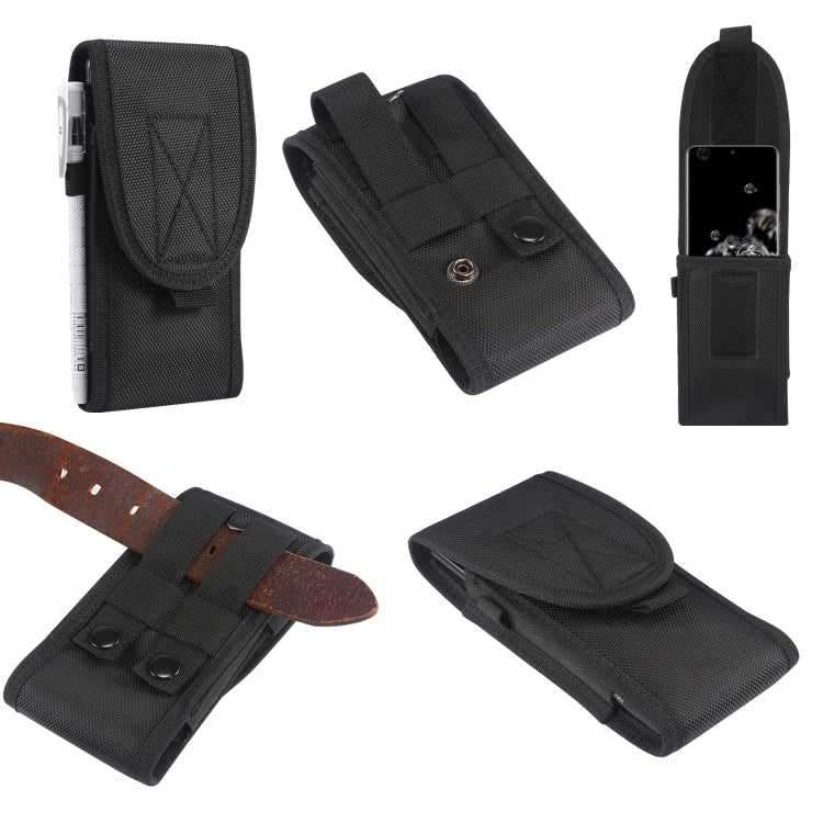 Multifunctional Universal Vertical Nylon Fabric Waist Bag Tactical Belt Bag, For 5.3 inch and Below Phones, For 6.7 inch and Below Phones