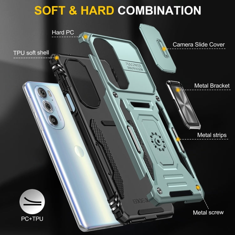 Armor PC + TPU Camera Shield Phone Case, Motorola Edge 30 Pro