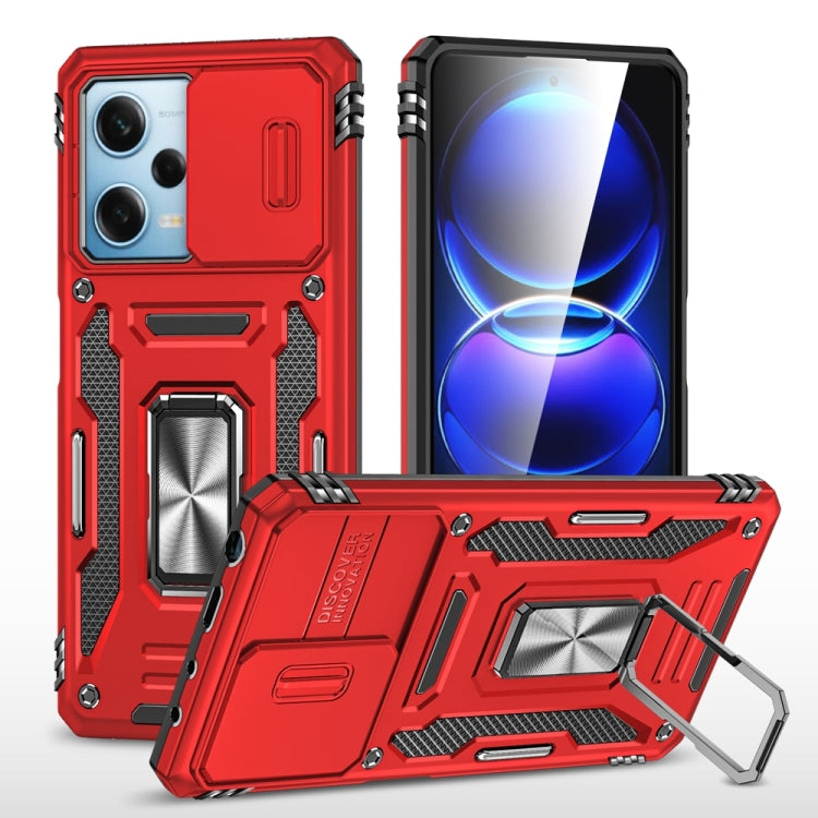 Armor PC + TPU Camera Shield Phone Case, For Xiaomi Redmi Note 12 Pro 5G Global, For Xiaomi Redmi Note 12 5G Global, For Xiaomi Redmi A1