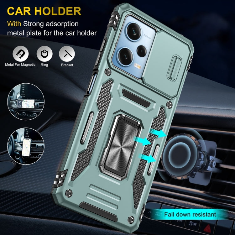 Armor PC + TPU Camera Shield Phone Case, For Xiaomi Redmi Note 12 Pro 5G Global, For Xiaomi Redmi Note 12 5G Global, For Xiaomi Redmi A1