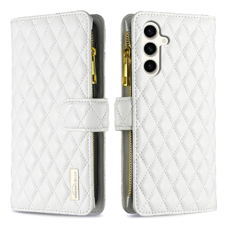 Diamond Lattice Zipper Wallet Leather Flip Phone Case, For Samsung Galaxy S24 Ultra 5G, For Samsung Galaxy A35, For Samsung Galaxy A25 5G, For Samsung Galaxy A55, For Samsung Galaxy A15, For Samsung Galaxy S23 FE 5G, For Samsung Galaxy A05             ...