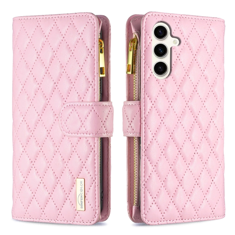 Diamond Lattice Zipper Wallet Leather Flip Phone Case, For Samsung Galaxy S24 Ultra 5G, For Samsung Galaxy A35, For Samsung Galaxy A25 5G, For Samsung Galaxy A55, For Samsung Galaxy A15, For Samsung Galaxy S23 FE 5G, For Samsung Galaxy A05             ...