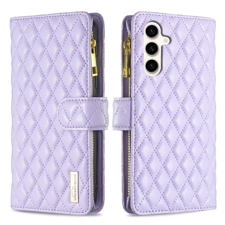 Diamond Lattice Zipper Wallet Leather Flip Phone Case, For Samsung Galaxy S24 Ultra 5G, For Samsung Galaxy A35, For Samsung Galaxy A25 5G, For Samsung Galaxy A55, For Samsung Galaxy A15, For Samsung Galaxy S23 FE 5G, For Samsung Galaxy A05             ...