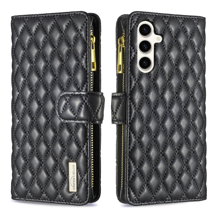 Diamond Lattice Zipper Wallet Leather Flip Phone Case, For Samsung Galaxy S24 Ultra 5G, For Samsung Galaxy A35, For Samsung Galaxy A25 5G, For Samsung Galaxy A55, For Samsung Galaxy A15, For Samsung Galaxy S23 FE 5G, For Samsung Galaxy A05             ...