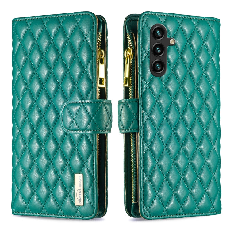 Diamond Lattice Zipper Wallet Leather Flip Phone Case, For Samsung Galaxy S24 Ultra 5G, For Samsung Galaxy A35, For Samsung Galaxy A25 5G, For Samsung Galaxy A55, For Samsung Galaxy A15, For Samsung Galaxy S23 FE 5G, For Samsung Galaxy A05             ...