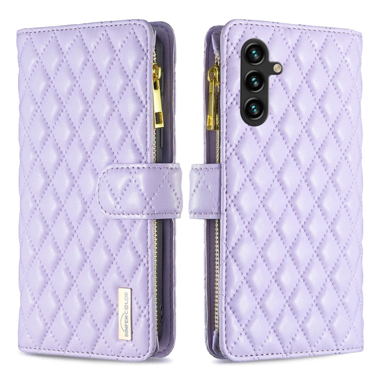 Diamond Lattice Zipper Wallet Leather Flip Phone Case, For Samsung Galaxy S24 Ultra 5G, For Samsung Galaxy A35, For Samsung Galaxy A25 5G, For Samsung Galaxy A55, For Samsung Galaxy A15, For Samsung Galaxy S23 FE 5G, For Samsung Galaxy A05             ...