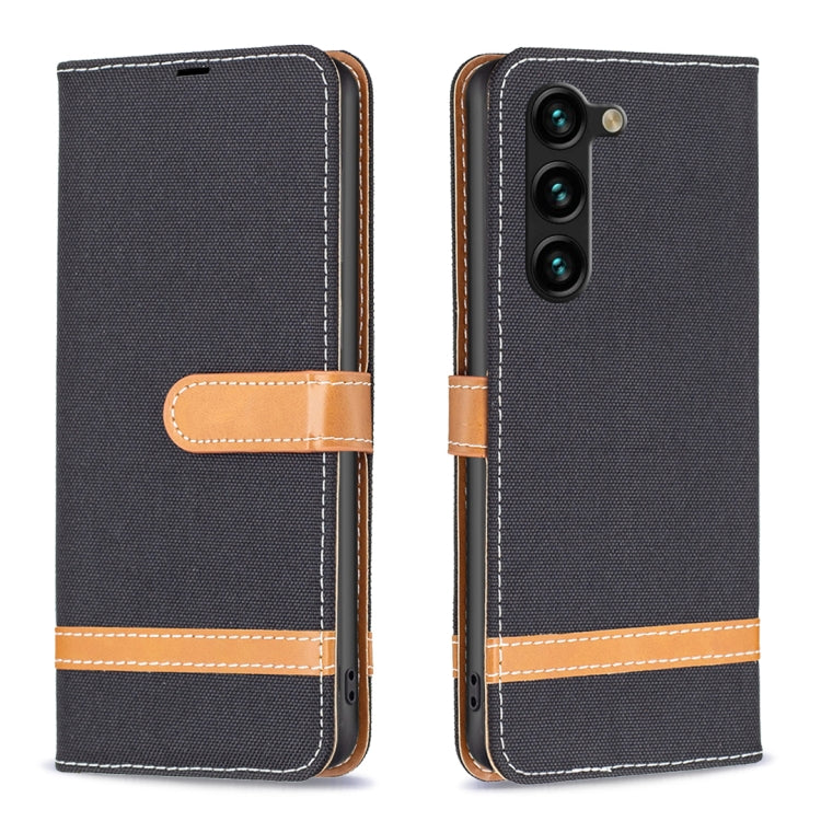 Color Block Denim Texture Leather Phone Case, For Samsung Galaxy S24+ 5G, For Samsung Galaxy S23 FE 5G, For Samsung Galaxy S24 5G