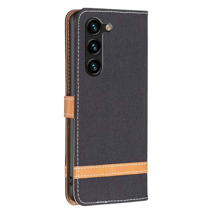 Color Block Denim Texture Leather Phone Case, For Samsung Galaxy S24+ 5G, For Samsung Galaxy S23 FE 5G, For Samsung Galaxy S24 5G