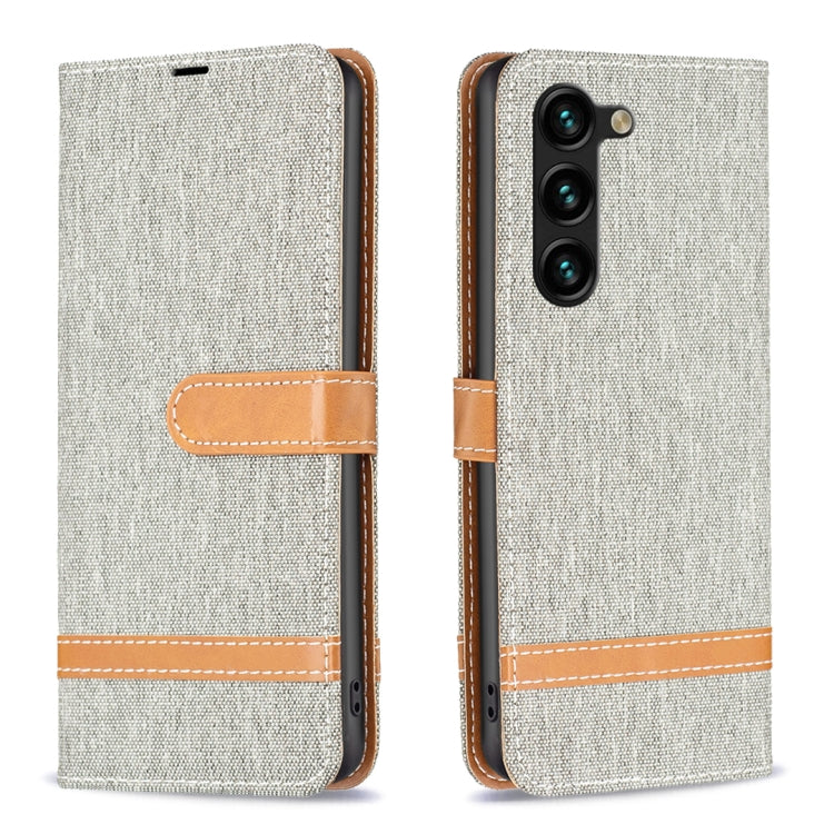 Color Block Denim Texture Leather Phone Case, For Samsung Galaxy S24+ 5G, For Samsung Galaxy S23 FE 5G, For Samsung Galaxy S24 5G