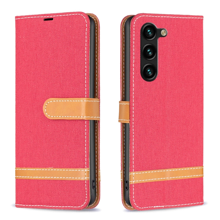 Color Block Denim Texture Leather Phone Case, For Samsung Galaxy S24+ 5G, For Samsung Galaxy S23 FE 5G, For Samsung Galaxy S24 5G