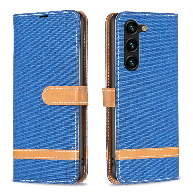 Color Block Denim Texture Leather Phone Case, For Samsung Galaxy S24+ 5G, For Samsung Galaxy S23 FE 5G, For Samsung Galaxy S24 5G