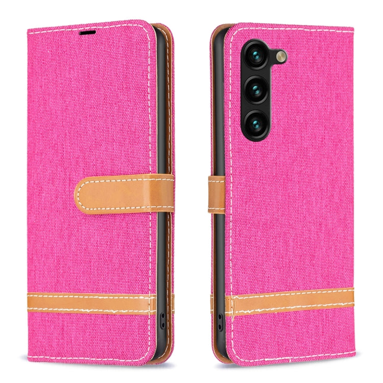 Color Block Denim Texture Leather Phone Case, For Samsung Galaxy S24+ 5G, For Samsung Galaxy S23 FE 5G, For Samsung Galaxy S24 5G