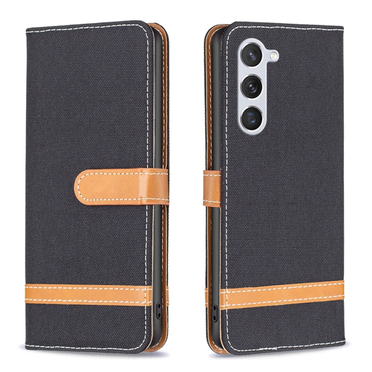 Color Block Denim Texture Leather Phone Case, For Samsung Galaxy S24+ 5G, For Samsung Galaxy S23 FE 5G, For Samsung Galaxy S24 5G