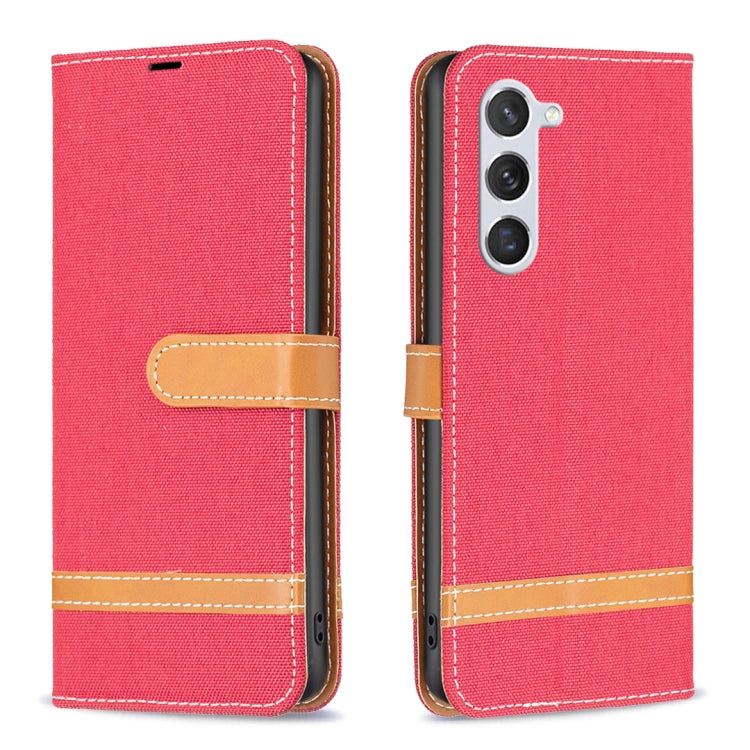 Color Block Denim Texture Leather Phone Case, For Samsung Galaxy S24+ 5G, For Samsung Galaxy S23 FE 5G, For Samsung Galaxy S24 5G