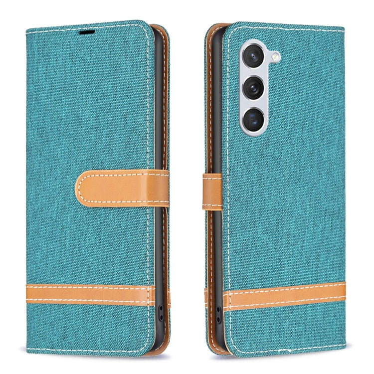 Color Block Denim Texture Leather Phone Case, For Samsung Galaxy S24+ 5G, For Samsung Galaxy S23 FE 5G, For Samsung Galaxy S24 5G