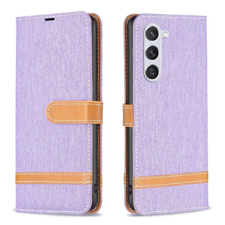 Color Block Denim Texture Leather Phone Case, For Samsung Galaxy S24+ 5G, For Samsung Galaxy S23 FE 5G, For Samsung Galaxy S24 5G