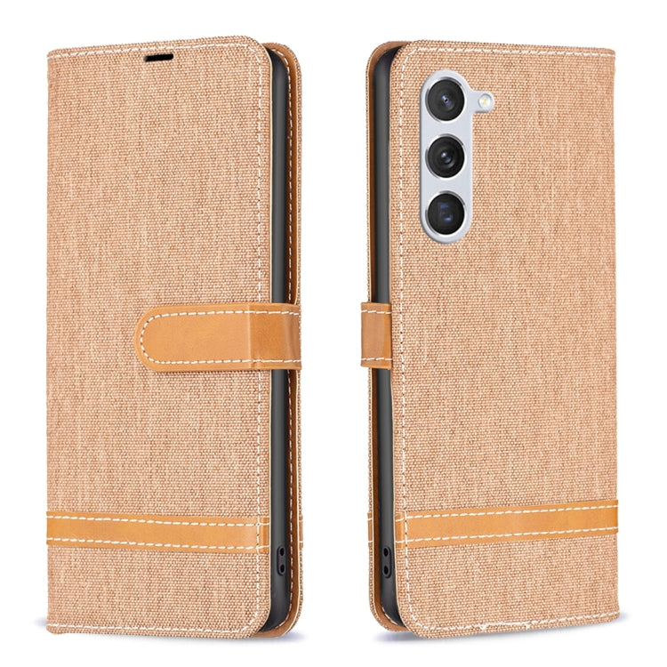 Color Block Denim Texture Leather Phone Case, For Samsung Galaxy S24+ 5G, For Samsung Galaxy S23 FE 5G, For Samsung Galaxy S24 5G
