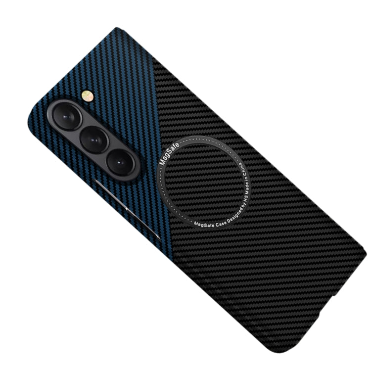 Carbon Fiber Texture MagSafe Magnetic Phone Case, For Samsung Galaxy Z Fold5, For Samsung Galaxy Z Flip5