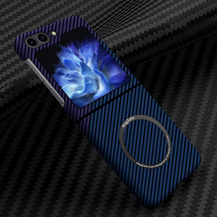 Carbon Fiber Texture MagSafe Magnetic Phone Case, For Samsung Galaxy Z Fold5, For Samsung Galaxy Z Flip5