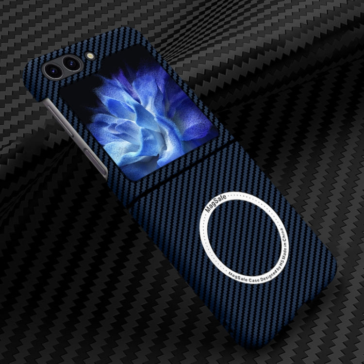 Carbon Fiber Texture MagSafe Magnetic Phone Case, For Samsung Galaxy Z Fold5, For Samsung Galaxy Z Flip5