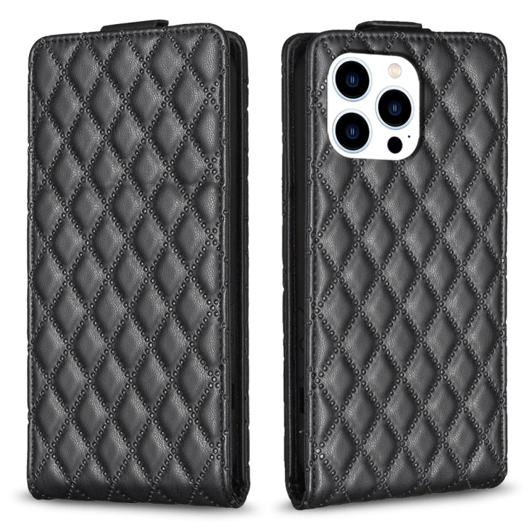 Diamond Lattice Vertical Flip Leather Phone Case, For iPhone 16 Pro Max, For iPhone 16 Pro, For iPhone 16 Plus, For iPhone 16, For iPhone 15 Pro Max, For iPhone 15 Pro, For iPhone 15 Plus, For iPhone 15