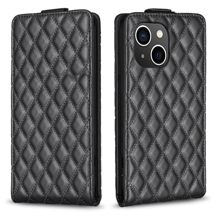 Diamond Lattice Vertical Flip Leather Phone Case, For iPhone 16 Pro Max, For iPhone 16 Pro, For iPhone 16 Plus, For iPhone 16, For iPhone 15 Pro Max, For iPhone 15 Pro, For iPhone 15 Plus, For iPhone 15