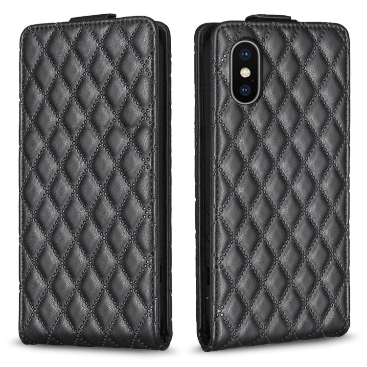 Diamond Lattice Vertical Flip Leather Phone Case, For iPhone 12 / 12 Pro, For iPhone 12 Pro Max, For iPhone 11 Pro Max, For iPhone 11, For iPhone 11 Pro, For iPhone X / XS, For iPhone XR, For iPhone XS Max