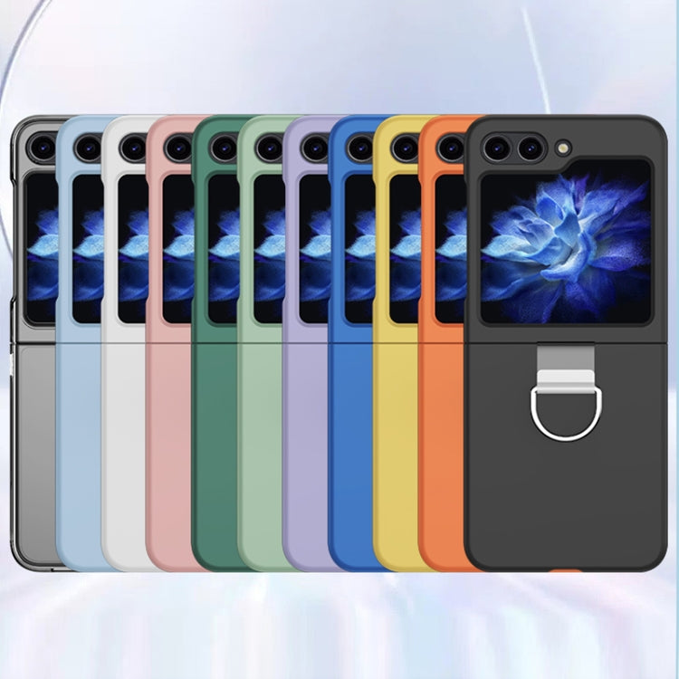 Skin Feel PC Foldable Phone Case with Ring, For Samsung Galaxy Z Flip5