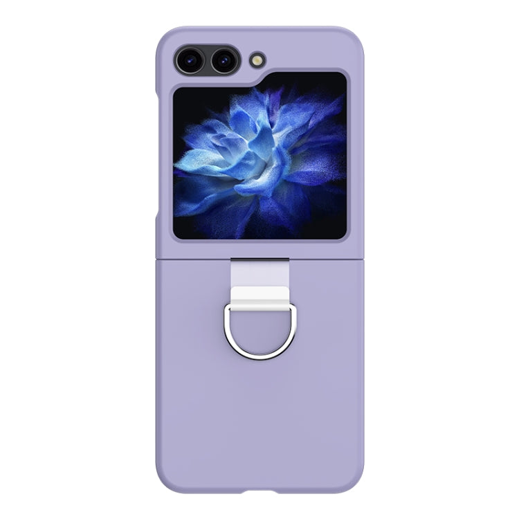 Skin Feel PC Foldable Phone Case with Ring, For Samsung Galaxy Z Flip5