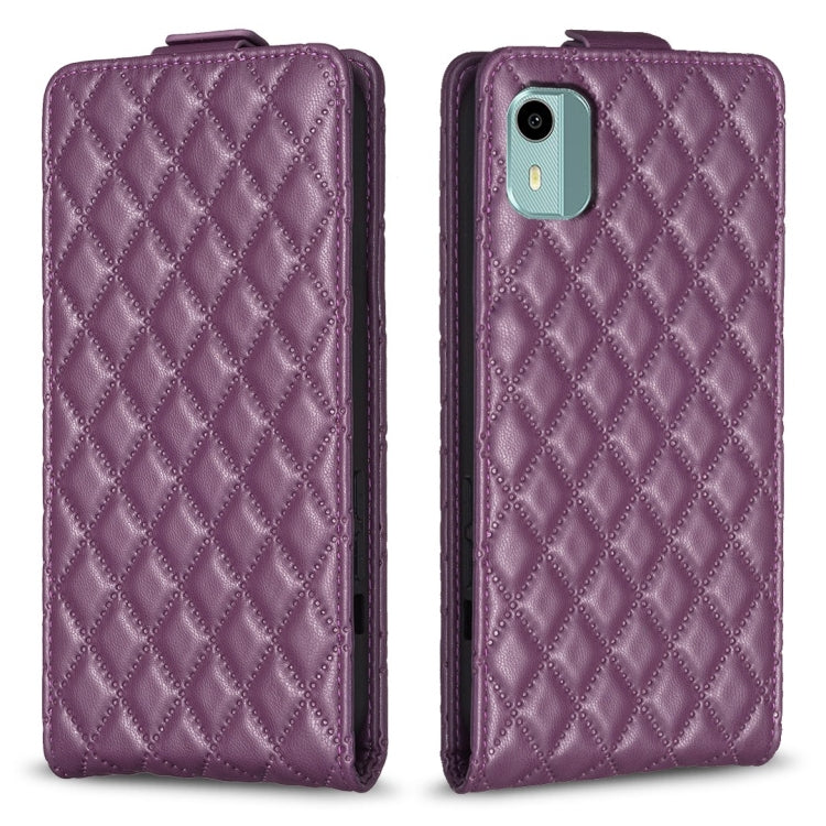 Diamond Lattice Vertical Flip Leather Phone Case, For Nokia G310, For Nokia G42 5G, For Nokia C110, For Nokia C22, For Nokia C12, For Nokia G22, For Nokia C32, For Nokia C02