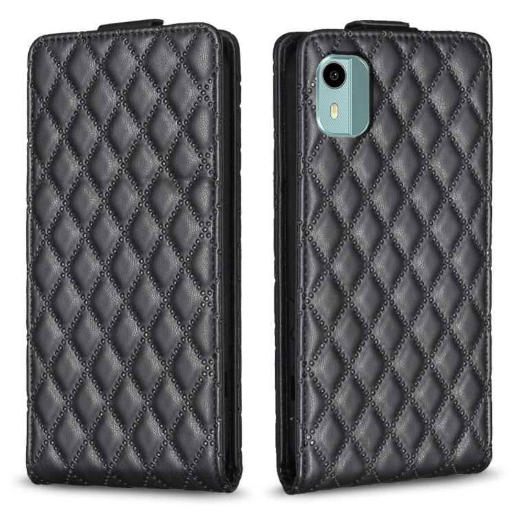 Diamond Lattice Vertical Flip Leather Phone Case, For Nokia G310, For Nokia G42 5G, For Nokia C110, For Nokia C22, For Nokia C12, For Nokia G22, For Nokia C32, For Nokia C02