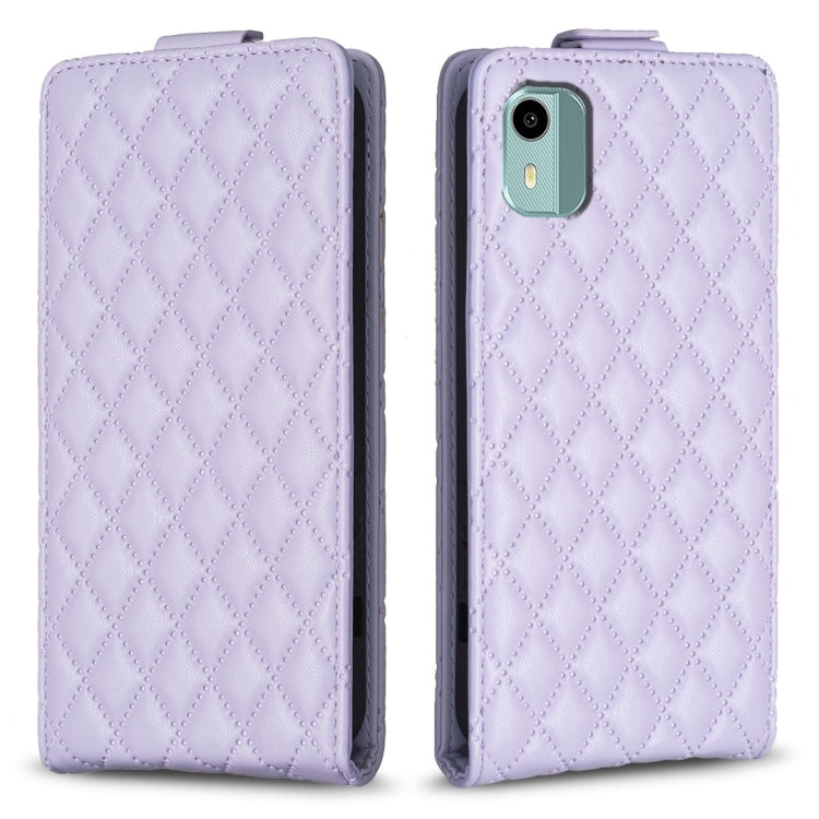 Diamond Lattice Vertical Flip Leather Phone Case, For Nokia G310, For Nokia G42 5G, For Nokia C110, For Nokia C22, For Nokia C12, For Nokia G22, For Nokia C32, For Nokia C02