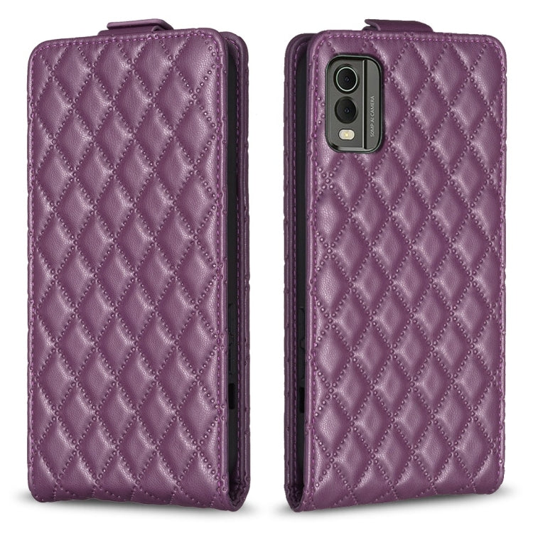 Diamond Lattice Vertical Flip Leather Phone Case, For Nokia G310, For Nokia G42 5G, For Nokia C110, For Nokia C22, For Nokia C12, For Nokia G22, For Nokia C32, For Nokia C02