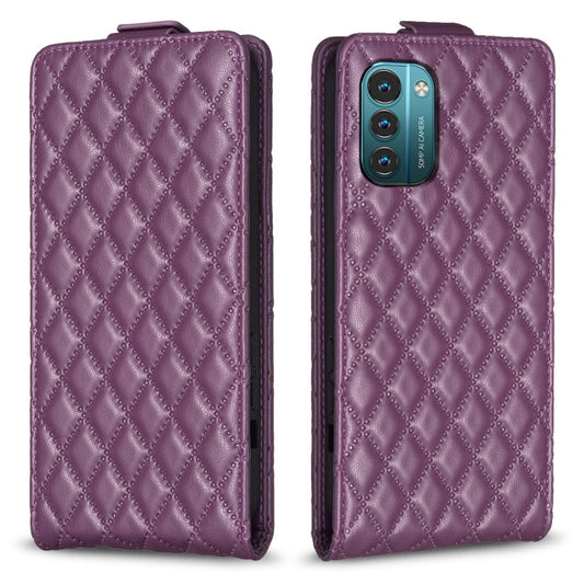 Diamond Lattice Vertical Flip Leather Phone Case, For Nokia G21 / G11