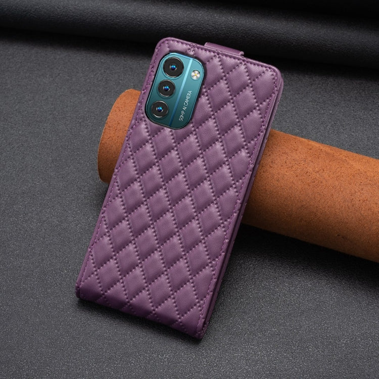 Diamond Lattice Vertical Flip Leather Phone Case, For Nokia G21 / G11