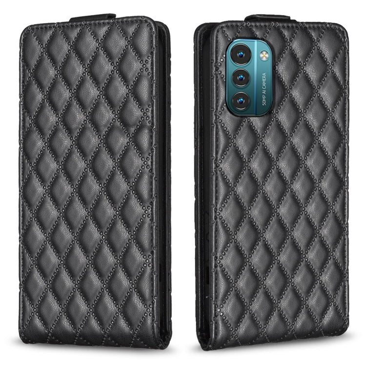 Diamond Lattice Vertical Flip Leather Phone Case, For Nokia G21 / G11