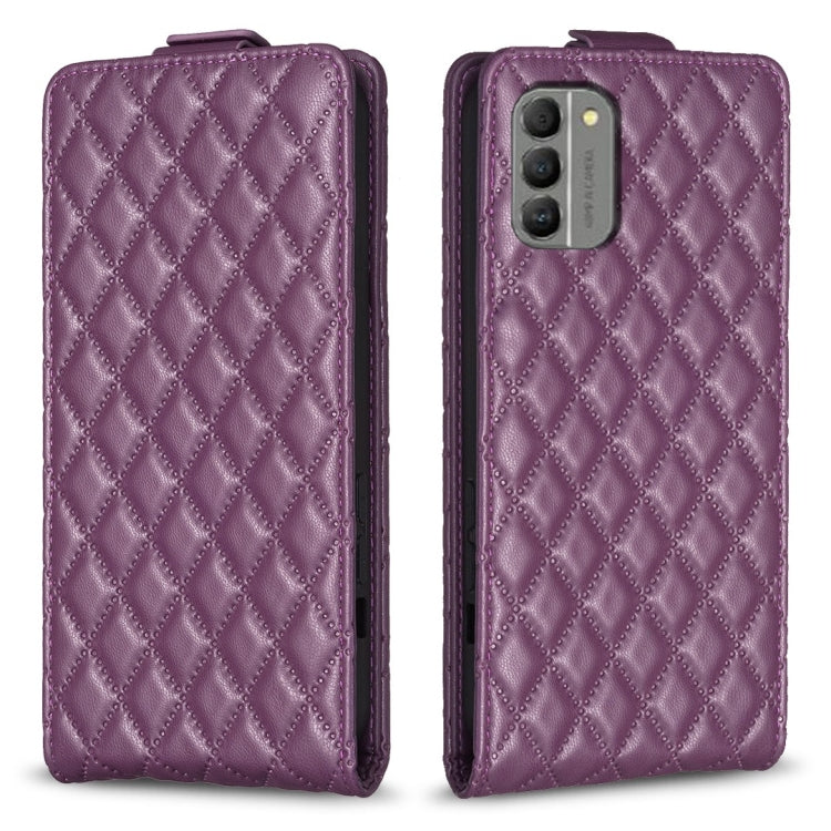 Diamond Lattice Vertical Flip Leather Phone Case, For Nokia G310, For Nokia G42 5G, For Nokia C110, For Nokia C22, For Nokia C12, For Nokia G22, For Nokia C32, For Nokia C02