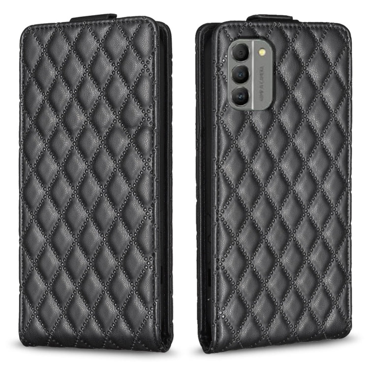 Diamond Lattice Vertical Flip Leather Phone Case, For Nokia G310, For Nokia G42 5G, For Nokia C110, For Nokia C22, For Nokia C12, For Nokia G22, For Nokia C32, For Nokia C02