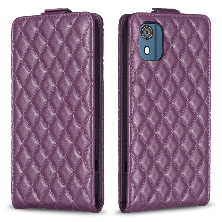 Diamond Lattice Vertical Flip Leather Phone Case, For Nokia G310, For Nokia G42 5G, For Nokia C110, For Nokia C22, For Nokia C12, For Nokia G22, For Nokia C32, For Nokia C02